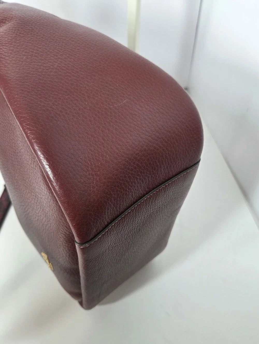 coach jules hobo burgundy wine leather hobo shoulder bag snake detail trim CC756